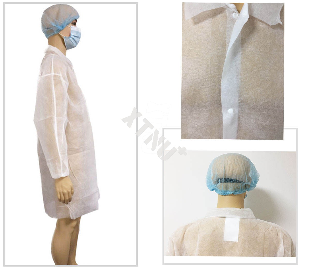 Wholesale high quality hospital uniform non-woven medical doctor gowns