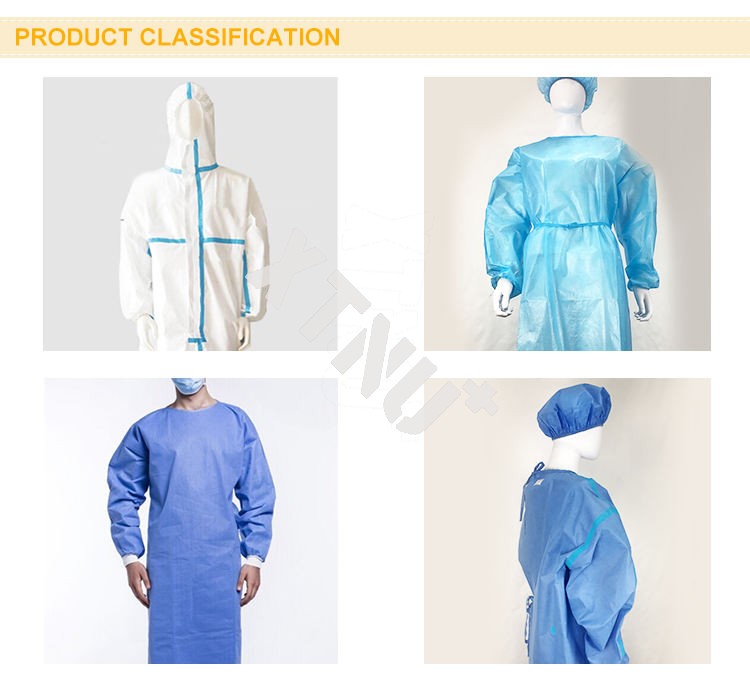 Wholesale price non-sterile disposable surgical gown AAMI level 2 disposable medical isolation gown