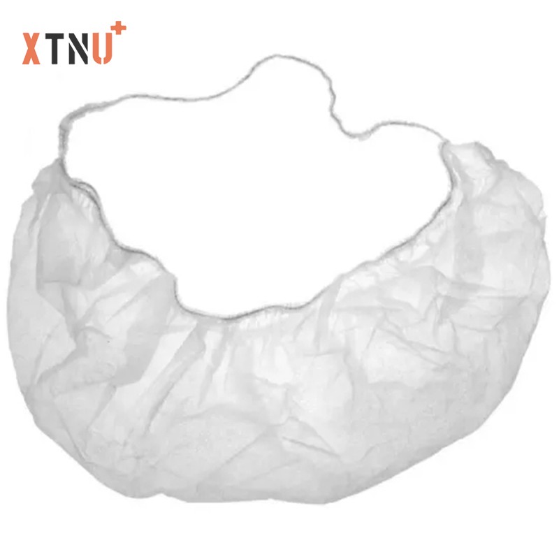Disposable Non-woven beard cover/net with white color and 18 inches