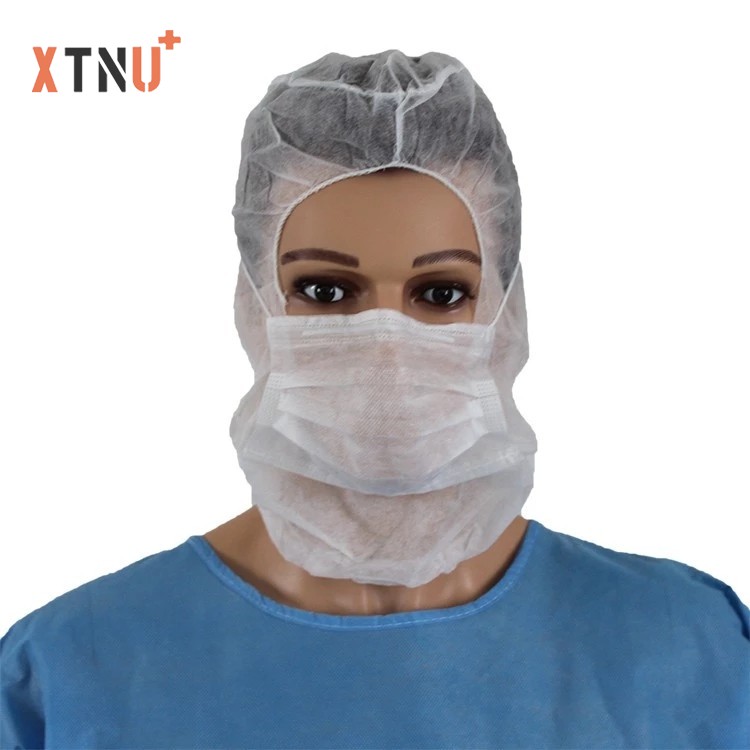 Nonwoven Hood Head Cover Disposable PP Non-woven Fabric Hat Surgeon Hood